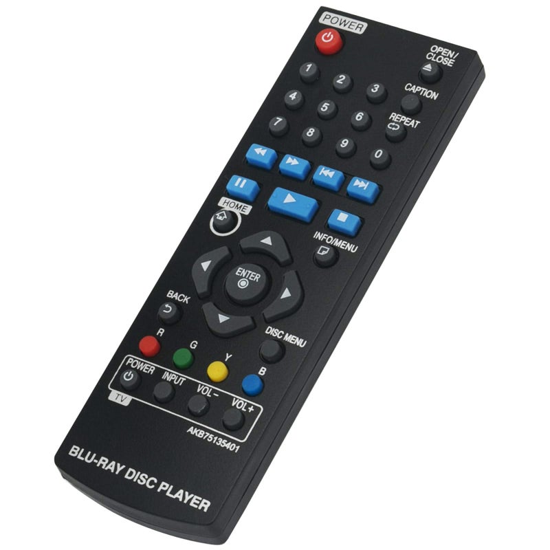Vinabty AKB75135401 Replaced Remote fit for LG 4K Blu-ray Disc Player UBK80 UP870 UP875 BP255 BP350 BP255-N BP350-N BP340 BPM25 BP135 BP145 BP145N BP155 BP155N BP165 BP165N BP240 BP240N BP250 BP255N BP300 - Image 2